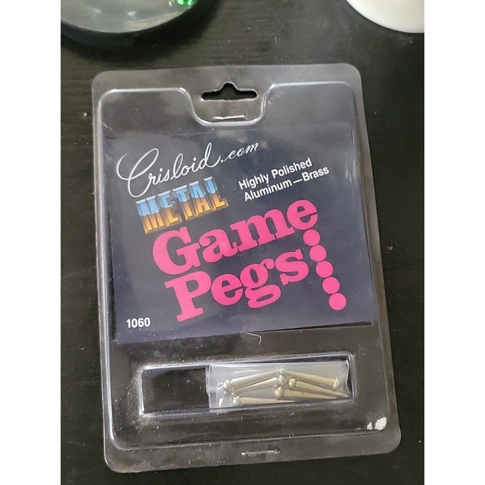New 6 Brass Aluminum Cribbage Game Pegs Crisloid Highly Polished 1060